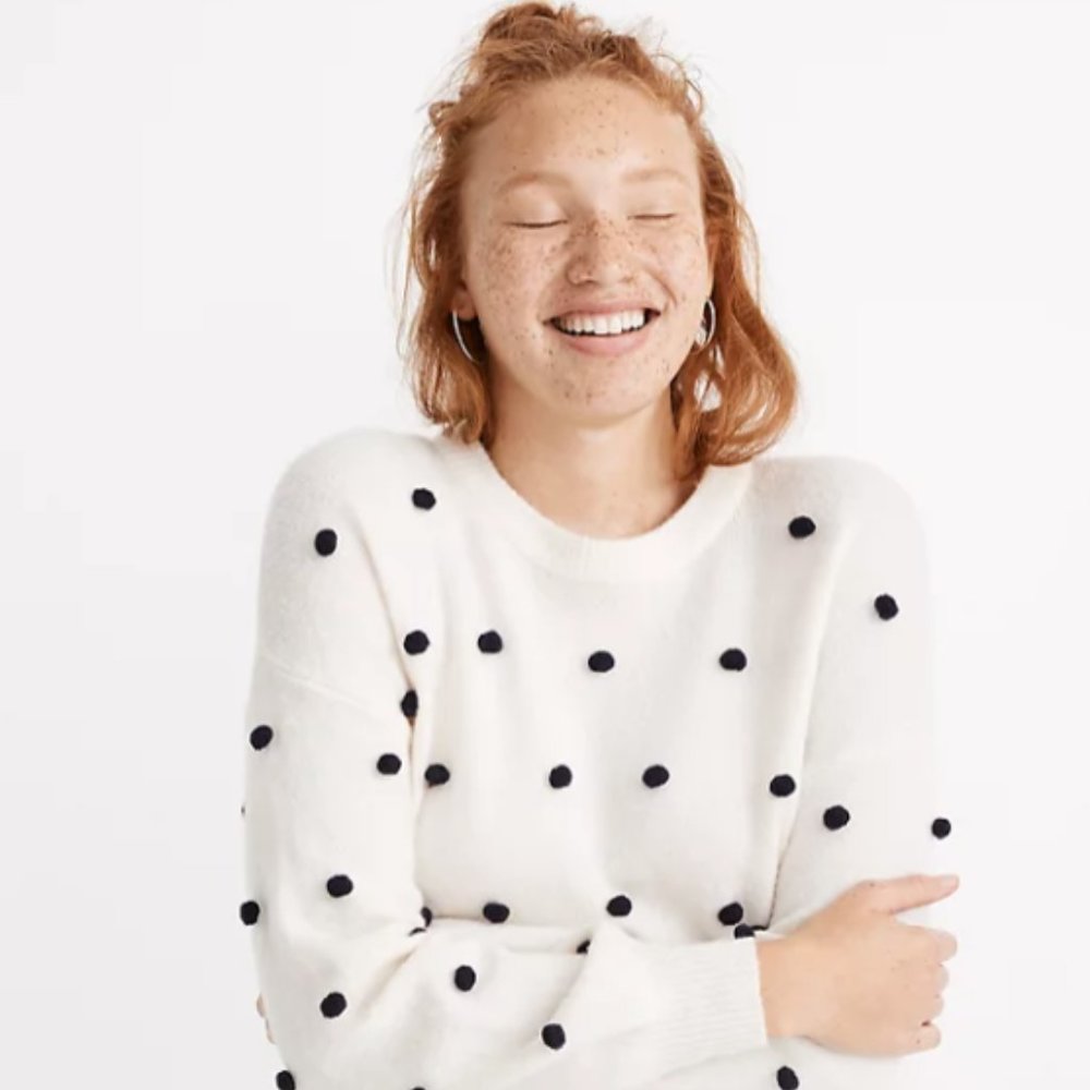 Madewell Brockton Bobble Sweater in Coziest Yarn